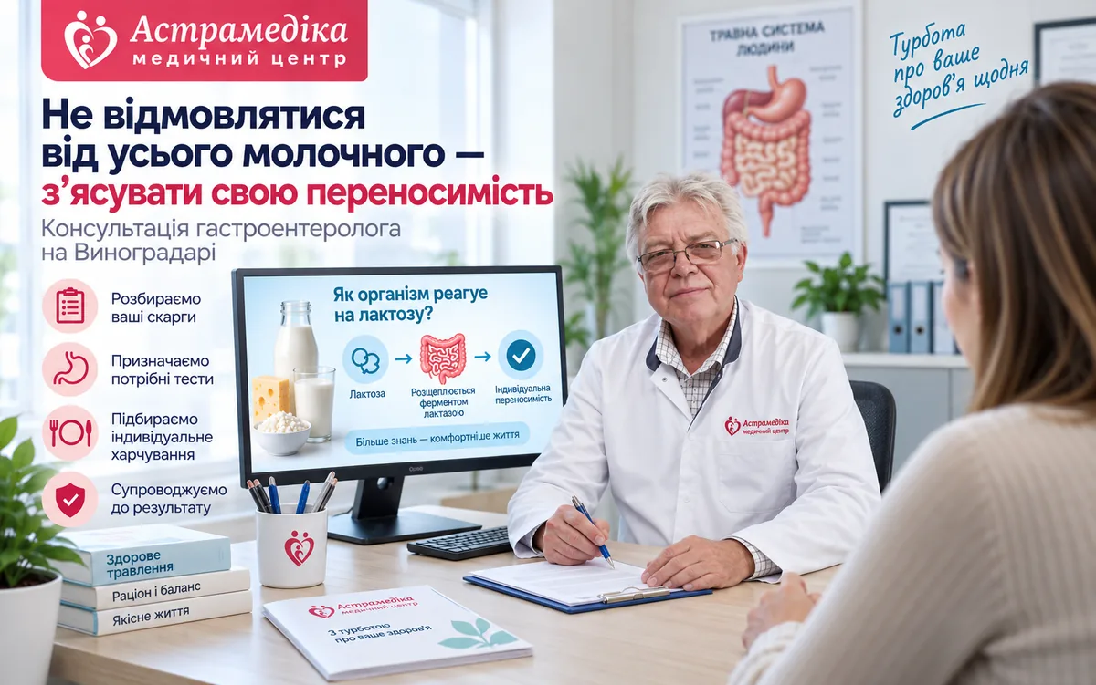 Консультація гастроентеролога в Астрамедіці на Виноградарі