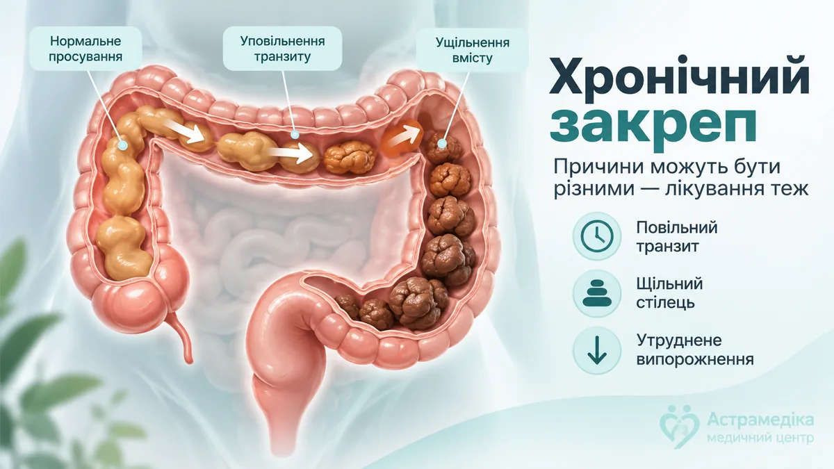 Хронічний закреп і уповільнення роботи кишківника